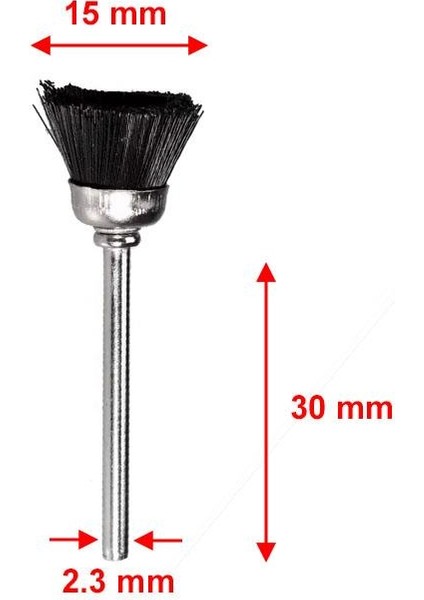 6233 Pimli Çanak Plastik Tel Temizleme Fırça 15 mm (2 Adet)
