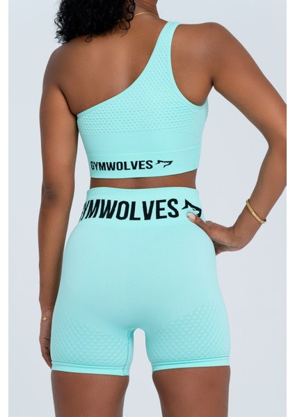 Dikişsiz Spor Sütyeni | Su Yeşili | Seamles Bras | Tek Omuz | modelleri