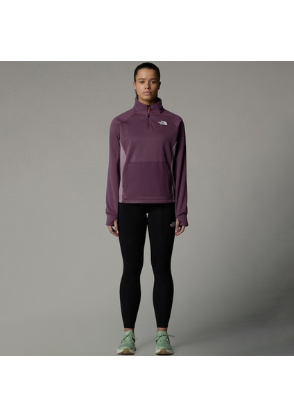 Mountain Athletics Fleece 1/ Kadın Mor Dik Yaka Sweatshirt fiyatları