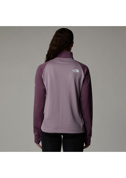 Mountain Athletics Fleece 1/ Kadın Mor Dik Yaka Sweatshirt modelleri