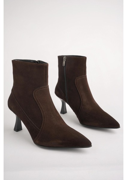 Natalie Garantili Hakiki Deri Sivri Burun Fermuarlı Ince Topuklu Kadın Bot fiyatları