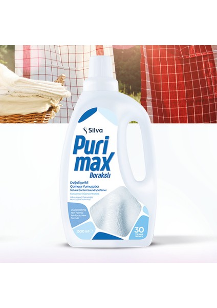 Purimax Doğal İçerikli Çamaşır Yumuşatıcı 1500 ml