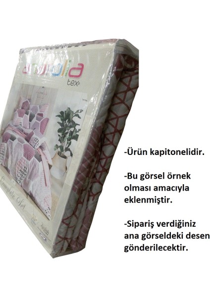 4 Mevsim Kapitoneli Tek Kişilik Nevresim-Pike Complete SET-2307-02 Yeşil