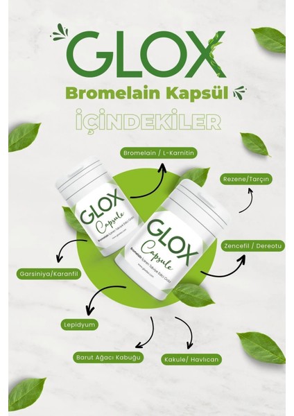 Cap - Bromelain Içeren Enerji Veren Gıda Takviyesi 60 Günlük Kullanım