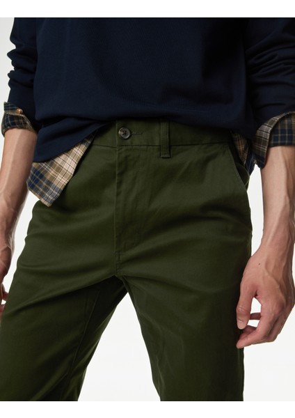 Regular Fit Heritage Twill Chino Pantolon