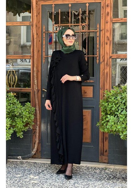 Triko Elbise T25K-4010 Siyah