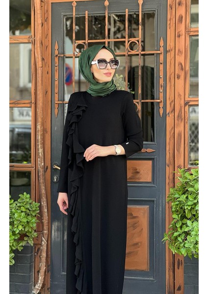 Triko Elbise T25K-4010 Siyah