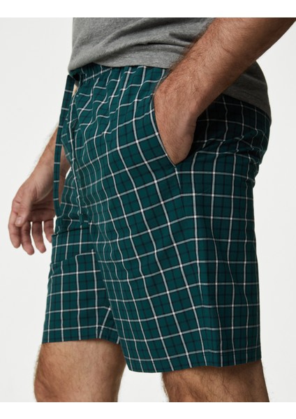 Saf Pamuklu Kısa Kollu Pijama Takımı