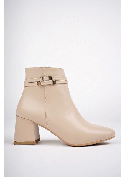 Chloe Kemer Detaylı Fermuarlı Kadın Klasik Topuklu Bot