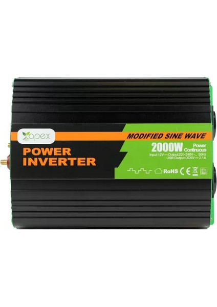 Ns 2000-12 Apex Ns 2000W Modifiye Sinus Inverter 12V