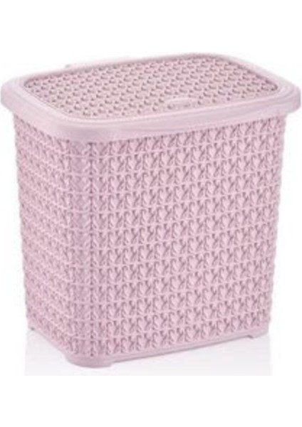 Pembe Pudra Örgü Desenli 4.5 Litre Kalgonluk
