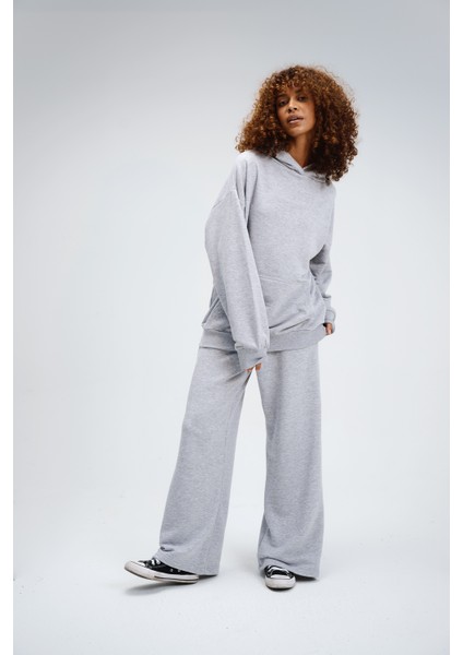 Kadın Timeless Oversize Gri Hoodie Sweatshirt fırsatları