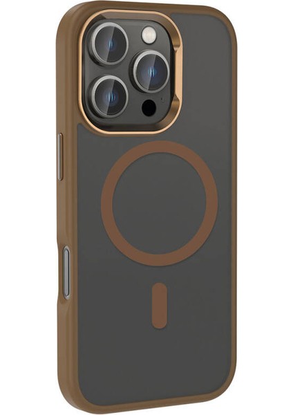 iPhone 16 Pro Max Kılıf Magsafe Özellikli Parlak Kamera Çerçeveli Kost Kapak fiyatları