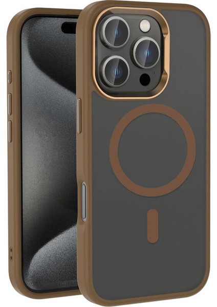 iPhone 16 Pro Max Kılıf Magsafe Özellikli Parlak Kamera Çerçeveli Kost Kapak fırsatları