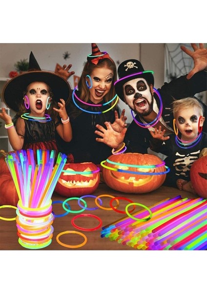 Parti Bilekliği Kolye Neon Işık Doğum Günü Partisi Cadılar Bayramı Halloween Düğün Floresan Sticks