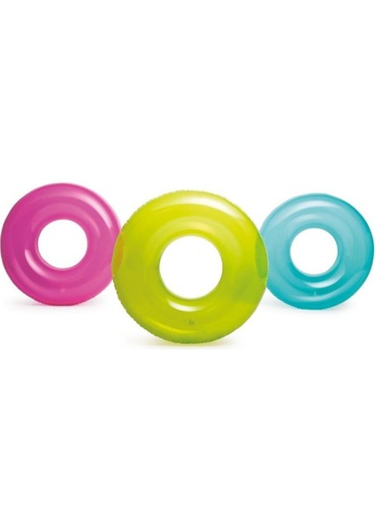 Çok Renkli Intex Şeffaf Jumbo Simit 76 cm 5+ Yaş