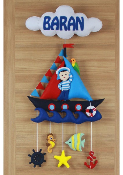 Baran Isimli Denizci Bebek ve Hastane Odası Kapı Süsü