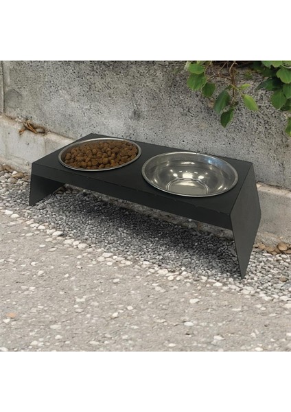 Evcil Hayvan Mama ve Su Kabı Standı, Ikili Small Model Siyah, Paslanmaz Çelik, Yükseltilmiş, Kedi ve Köpekler Için modelleri