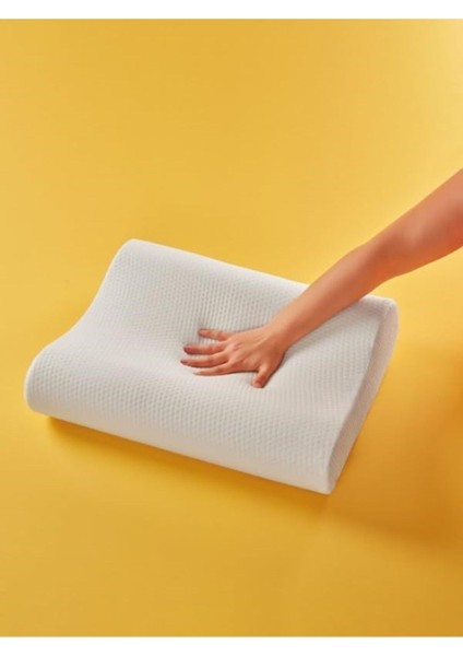 Tekno Trust Visko Visco Boyun Yastığı (Pillow) Ortopedik 41 x 51 x 13 cm 1000 Gr(Hafızalı Sünger) Beyaz 55 x 41 cm 6