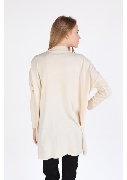 5315 Balıkçı Yaka Tunik Ekru