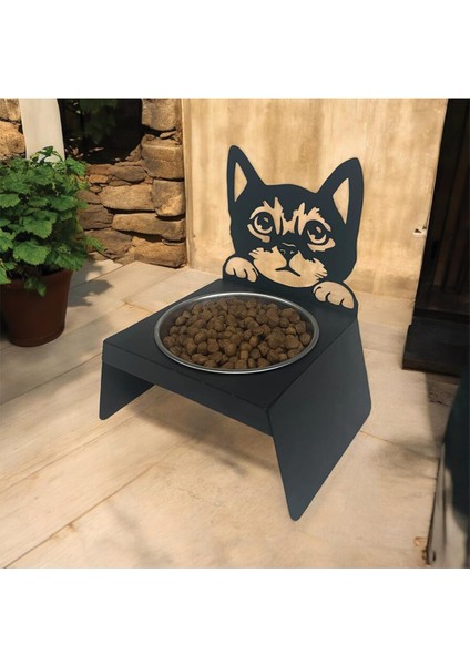 Sevimli Kedi Tasarımlı, Ergonomik Siyah Kedi ve Köpek Mama ve Su Kabı Tekli Small Model – Paslanmaz Çelik, Dayanıklı Malzeme fırsatları