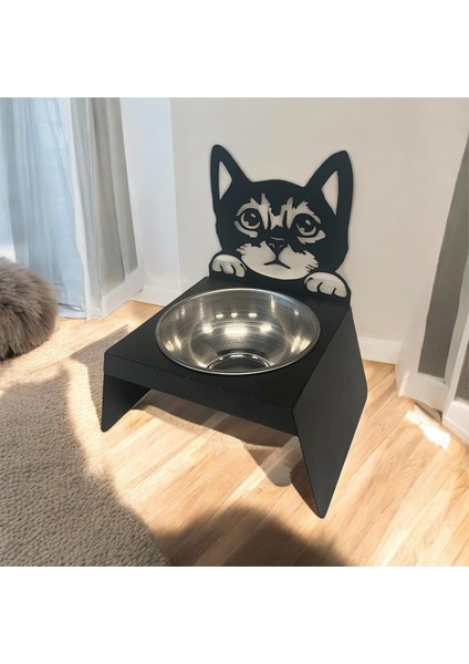 Sevimli Kedi Tasarımlı, Ergonomik Siyah Kedi ve Köpek Mama ve Su Kabı Tekli Small Model – Paslanmaz Çelik, Dayanıklı Malzeme indirimleri