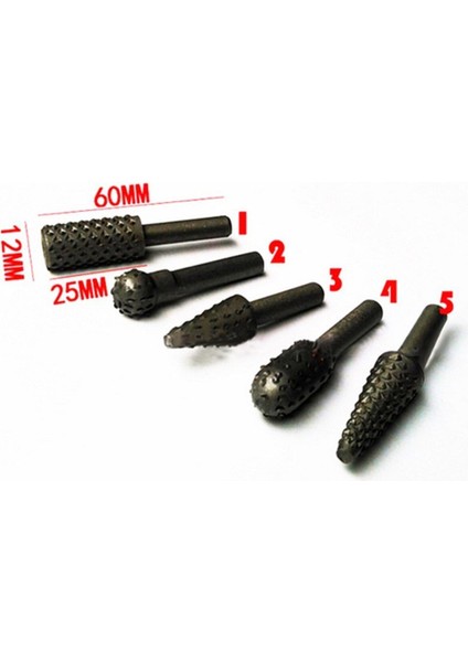 Tekno Trust Hss 5 Adet 1/4 '' 6mm Shank Matkap Ucu Set Ağaç Oyma Törpü Işle Yüksek Hızlı Matkap Uçl