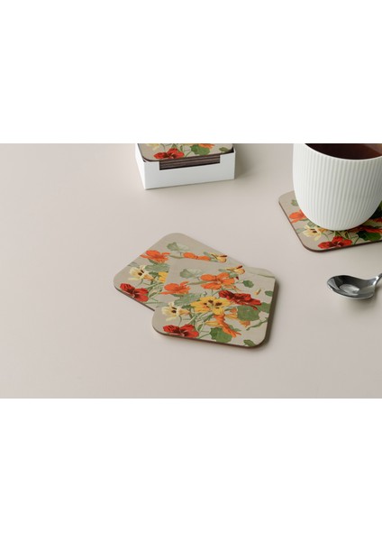 Dekoratif Bardak Altlığı Çiçekler 51