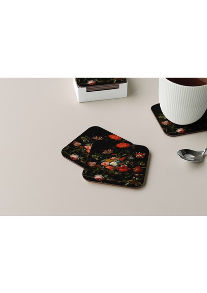 Dekoratif Bardak Altlığı Çiçekler 67