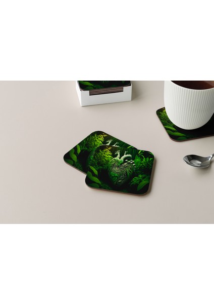 Dekoratif Bardak Altlığı Çiçekler 86