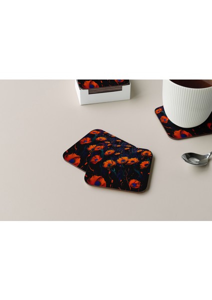 Dekoratif Bardak Altlığı Çiçekler 102