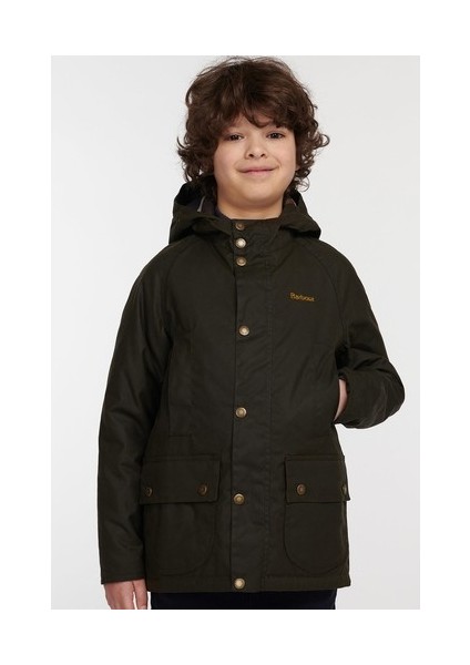 Boys Hooded Beaufort Yağlı Parka OL71 Olive