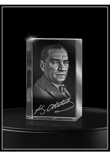 3D Kristal Atatürk 01