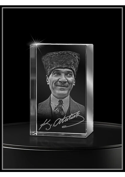 3D Kristal Atatürk 03