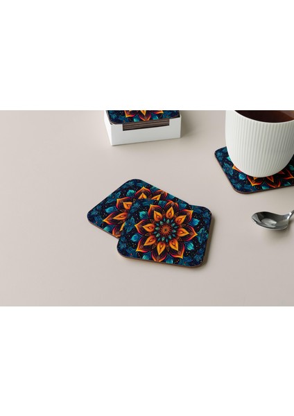 Dekoratif Bardak Altlığı Neon Desen 108