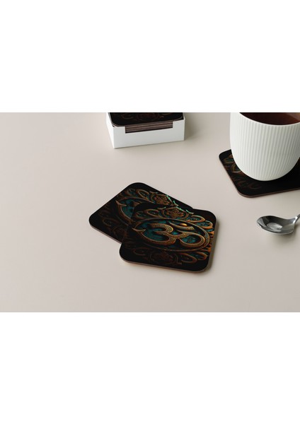 Dekoratif Bardak Altlığı Neon Desen 139