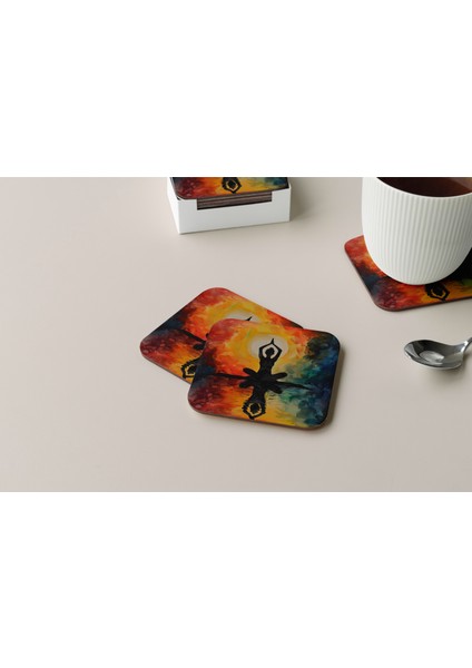 Dekoratif Bardak Altlığı Neon Desen 151