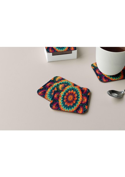 Dekoratif Bardak Altlığı Neon Desen 171