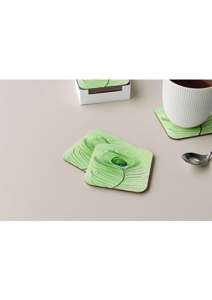 Dekoratif Bardak Altlığı Neon Desen 184