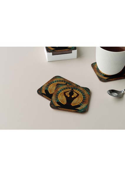 Dekoratif Bardak Altlığı Neon Desen 191