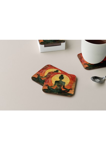 Dekoratif Bardak Altlığı Neon Desen 206