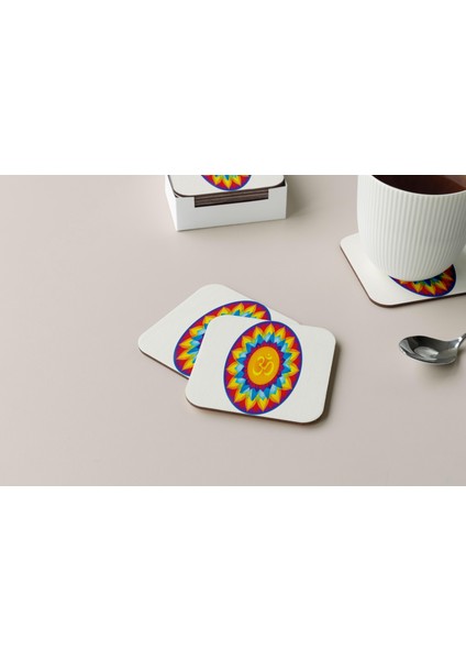 Dekoratif Bardak Altlığı Neon Desen 210