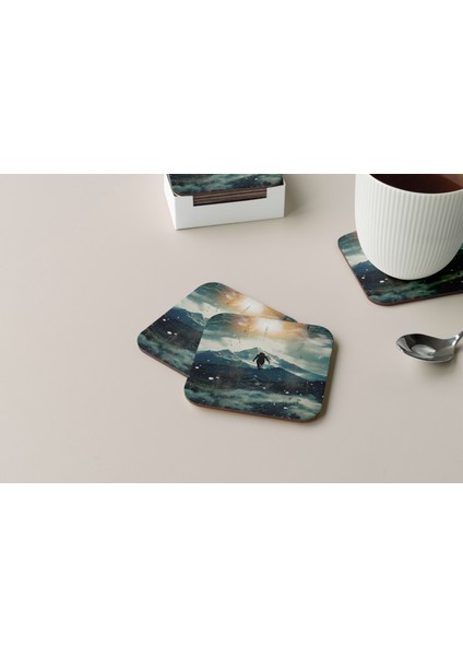 Dekoratif Bardak Altlığı Neon Desen 211