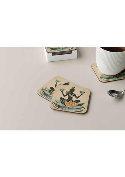 Dekoratif Bardak Altlığı Neon Desen 254