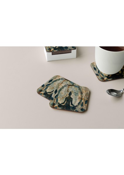 Dekoratif Bardak Altlığı Neon Desen 255