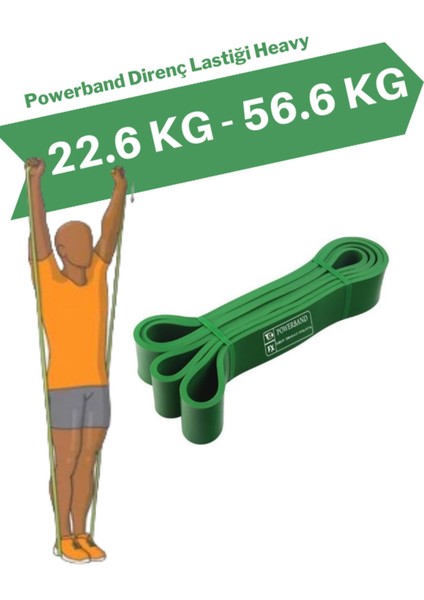 Tekno Trust Yeşil Direnç Lastiği Direnç Bandı ve Egzersiz Bandı Yeşil Heavy Sert 200 cm Direnç Lastiği Sert