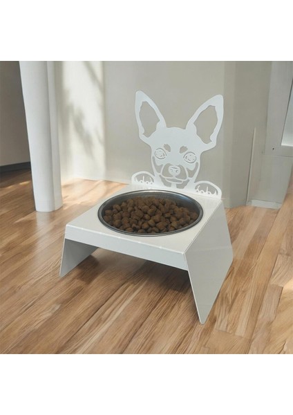 Sevimli Köpek Tasarımlı, Ergonomik Beyaz Kedi ve Köpek Mama ve Su Kabı Tekli Small Model – Paslanmaz Çelik, Dayanıklı Malzeme modelleri