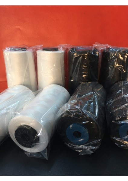 2 Yıl Bükümsüz Overlok Ipliği Ev Tipi(4 Ad. Beyaz 4 Ad. Siyah) (Açıklamayı Okuyunuz.) Beyaz modelleri