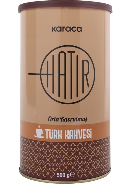 Hatır Orta Kavrulmuş Türk Kahvesi Teneke Kutu 500 gr