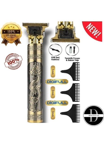 Tıraş Makinesi USB Şarjlı Saç Sakal Vücut Kıl Tüy Alma Kadın Erkek Epilasyon Berber & Kişisel 2